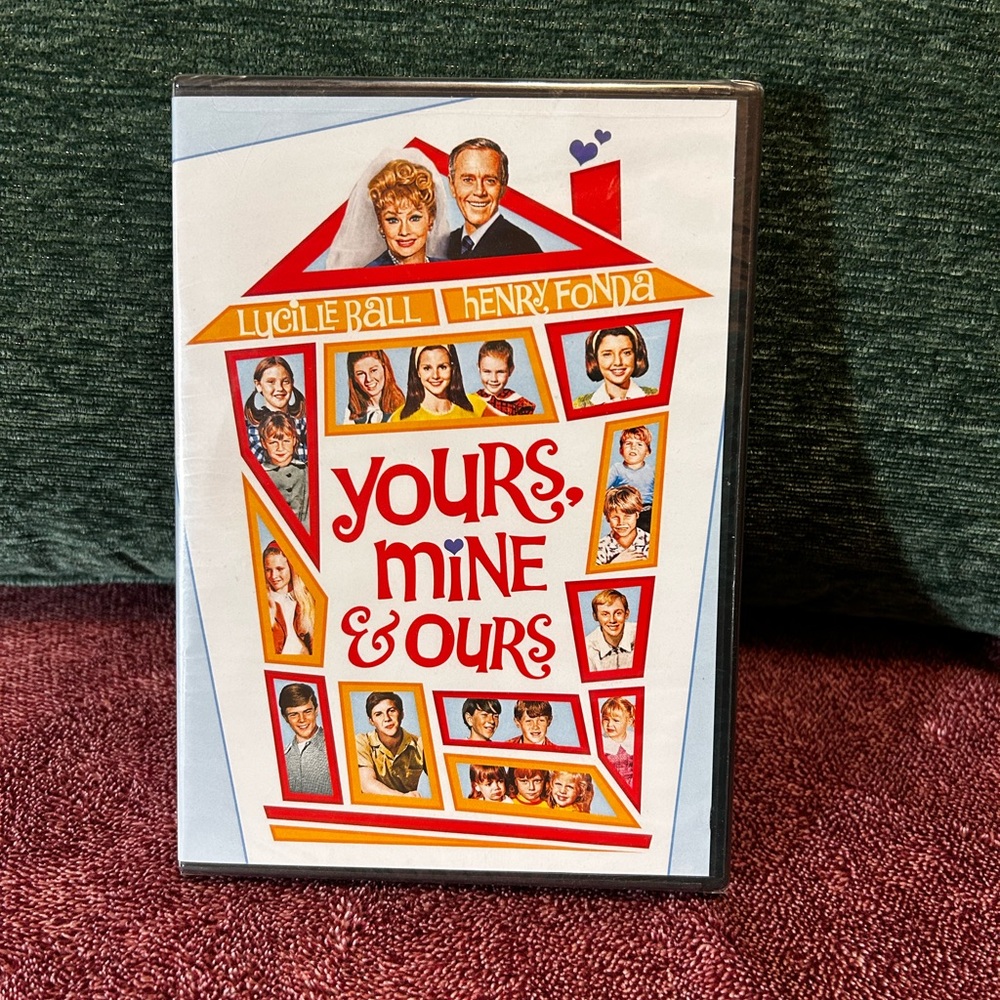 Yours, Mine & Ours (VHS) - White/Red Classic Family Comedy